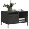 Image de vidaXL Table basse noir 68,5x50x43,5 cm acier laminé à froid