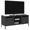 Image de vidaXL Meuble TV noir 101,5x39x43,5 cm acier laminé à froid