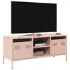 Image de vidaXL Meuble TV rose 101,5x39x43,5 cm acier laminé à froid