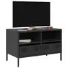 Image de vidaXL Meuble TV noir 68x39x43,5 cm acier laminé à froid