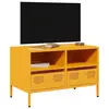 Image de vidaXL Meuble TV jaune moutarde 68x39x43,5 cm acier laminé à froid