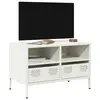 Image de vidaXL Meuble TV blanc 68x39x43,5 cm acier laminé à froid