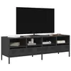 Image de vidaXL Meuble TV noir 135x39x43,5 cm acier laminé à froid