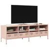 Image de vidaXL Meuble TV rose 135x39x43,5 cm acier laminé à froid