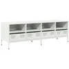 Image de vidaXL Meuble TV blanc 135x39x43,5 cm acier laminé à froid