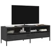 Image de vidaXL Meuble TV noir 135x39x43,5 cm acier laminé à froid