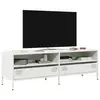Image de vidaXL Meuble TV blanc 135x39x43,5 cm acier laminé à froid