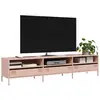 Image de vidaXL Meuble TV rose 202x39x43,5 cm acier laminé à froid