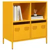 Image de vidaXL Buffet jaune moutarde 68x39x73,5 cm acier laminé à froid