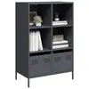 Image de vidaXL Buffet haut anthracite 68x39x103,5 cm acier