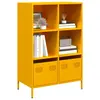 Image de vidaXL Buffet haut jaune moutarde 68x39x103,5 cm acier