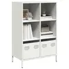 Image de vidaXL Buffet haut blanc 68x39x103,5 cm acier