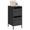 Image de vidaXL Buffet noir 35x39x73,5 cm acier laminé à froid