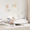 Image de vidaXL Cadre de lit sans matelas blanc 135x190 cm bois de pin massif