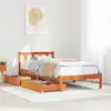 Image de vidaXL Cadre de lit sans matelas cire marron 100x200cm bois pin massif