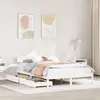 Image de vidaXL Cadre de lit sans matelas blanc 135x190 cm bois de pin massif
