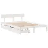 Image de vidaXL Cadre de lit sans matelas blanc 160x200 cm bois de pin massif