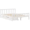 Image de vidaXL Cadre de lit sans matelas blanc 160x200 cm bois de pin massif