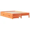 Image de vidaXL Cadre de lit sans matelas cire marron 150x200cm bois pin massif