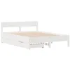 Image de vidaXL Cadre de lit sans matelas blanc 140x200 cm bois de pin massif