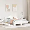 Image de vidaXL Cadre de lit sans matelas blanc 140x200 cm bois de pin massif