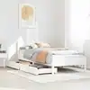 Image de vidaXL Cadre de lit sans matelas blanc 90x190 cm bois de pin massif