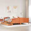Image de vidaXL Cadre de lit sans matelas cire marron 160x200cm bois pin massif