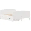 Image de vidaXL Cadre de lit sans matelas blanc 150x200 cm bois de pin massif