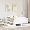 Image de vidaXL Cadre de lit sans matelas blanc 150x200 cm bois de pin massif
