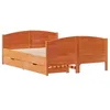 Image de vidaXL Cadre de lit sans matelas cire marron 150x200cm bois pin massif