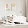 Image de vidaXL Cadre de lit sans matelas blanc 120x190 cm bois de pin massif