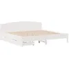 Image de vidaXL Cadre de lit sans matelas blanc 200x200 cm bois massif de pin