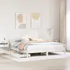 Image de vidaXL Cadre de lit sans matelas blanc 200x200 cm bois massif de pin