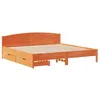 Image de vidaXL Cadre de lit sans matelas cire marron 200x200cm bois pin massif