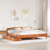 Image de vidaXL Cadre de lit sans matelas cire marron 200x200cm bois pin massif