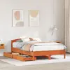 Image de vidaXL Cadre de lit sans matelas cire marron 160x200cm bois pin massif