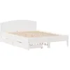 Image de vidaXL Cadre de lit sans matelas blanc 140x200 cm bois de pin massif