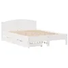 Image de vidaXL Cadre de lit sans matelas blanc 120x190 cm bois de pin massif