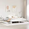 Image de vidaXL Cadre de lit avec tiroirs sans matelas blanc 180x200 cm