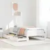 Image de vidaXL Cadre de lit avec tiroirs sans matelas blanc 90x200 cm