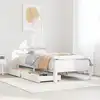 Image de vidaXL Cadre de lit avec tiroirs sans matelas blanc 90x200 cm