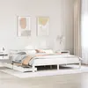 Image de vidaXL Cadre de lit avec tiroirs sans matelas blanc 200x200 cm