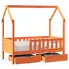 Image de vidaXL Cadre de lit enfant avec tiroirs sans matelas 80x170 cm bois