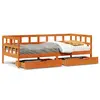 Image de vidaXL Lit de jour avec tiroirs sans matelas cire marron 80x200cm bois