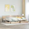 Image de vidaXL Lit de jour avec gigogne et tiroirs sans matelas 90x190 cm