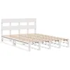 Image de vidaXL Cadre de lit sans matelas blanc 140x200 cm bois de pin massif