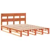 Image de vidaXL Cadre de lit sans matelas cire marron 140x200cm bois pin massif