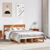 Image de vidaXL Cadre de lit sans matelas cire marron 140x200cm bois pin massif