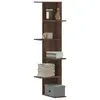 Image de vidaXL Étagère d'angle murale chêne marron bois d'ingénierie