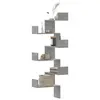 Image de vidaXL Étagère murale d'angle gris béton 45x45x147cm bois d'ingénierie